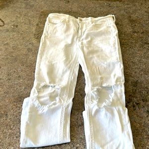 Free People White Jeans